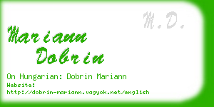 mariann dobrin business card